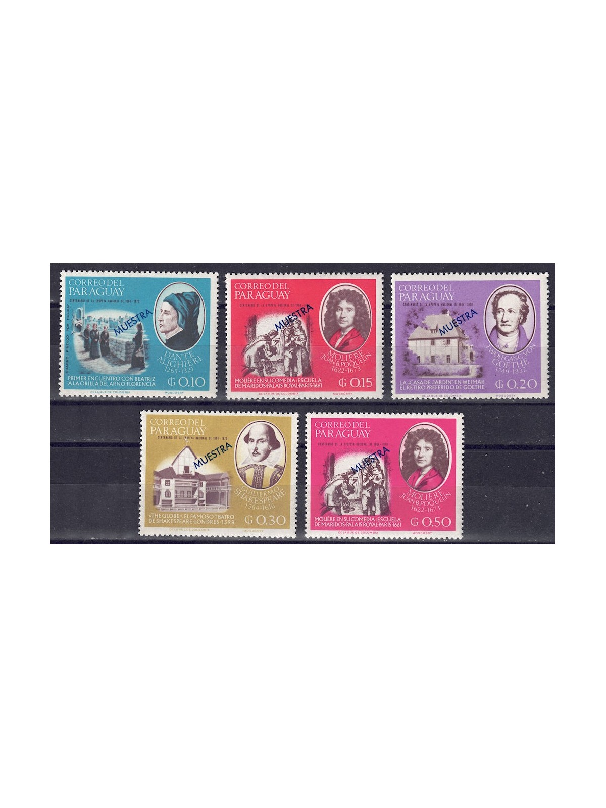 PARAGUAY 1967 Celebrità (saggi) 5v MNH**