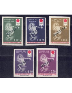 PARAGUAY 1964 Olympic Games (perforated) 5v MNH**