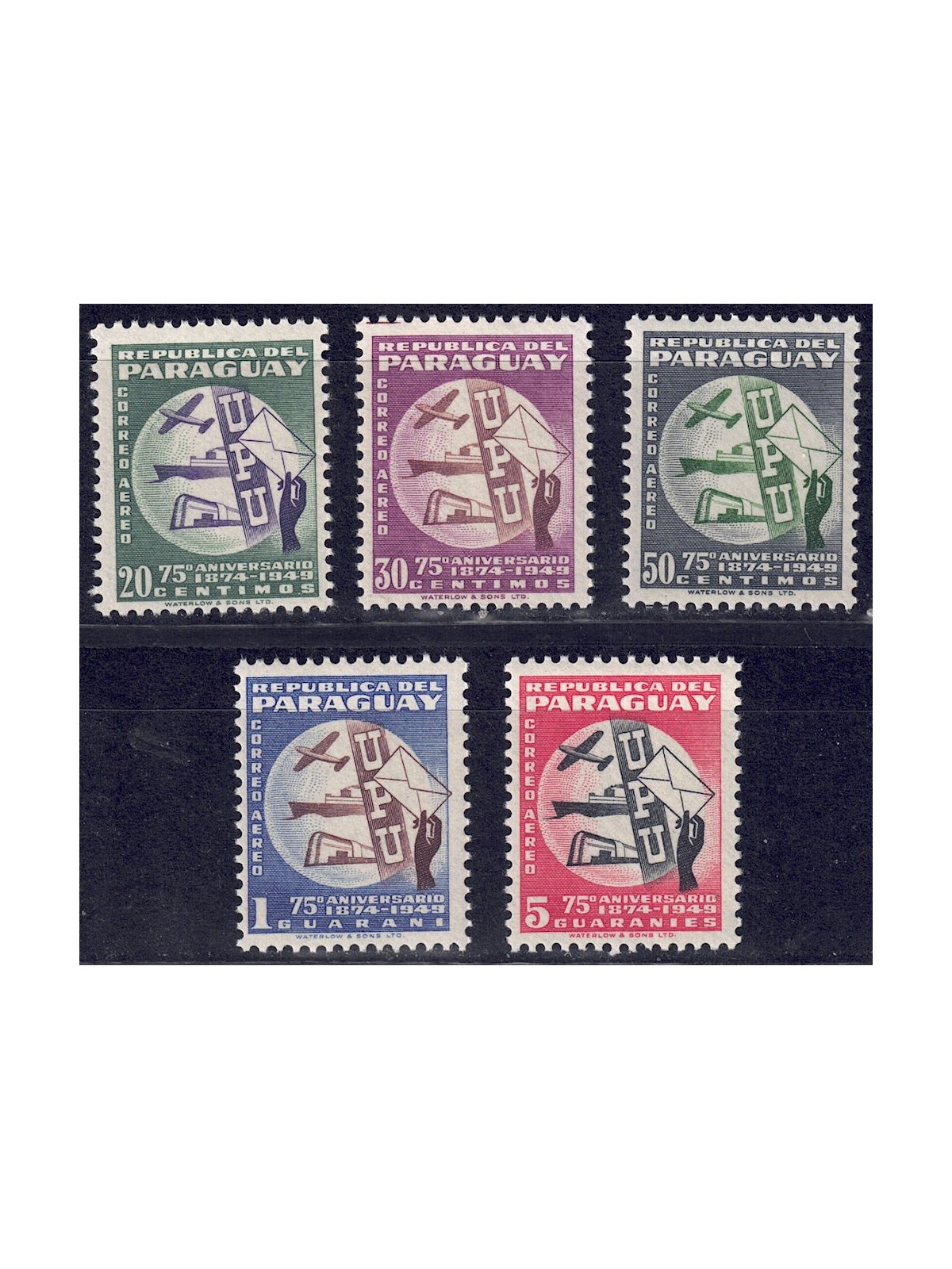 PARAGUAY 1950 Anniversario UPU 5v MNH**