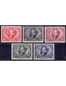 PARAGUAY 1950 Anniversario Roosevelt 5v MNH**