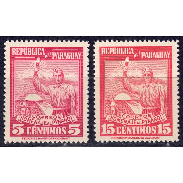 PARAGUAY 1948 Homage to Pynandi 2v MNH**