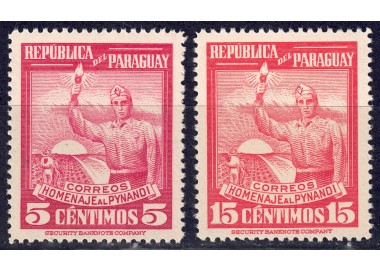 PARAGUAY 1948 Homage to Pynandi 2v MNH**