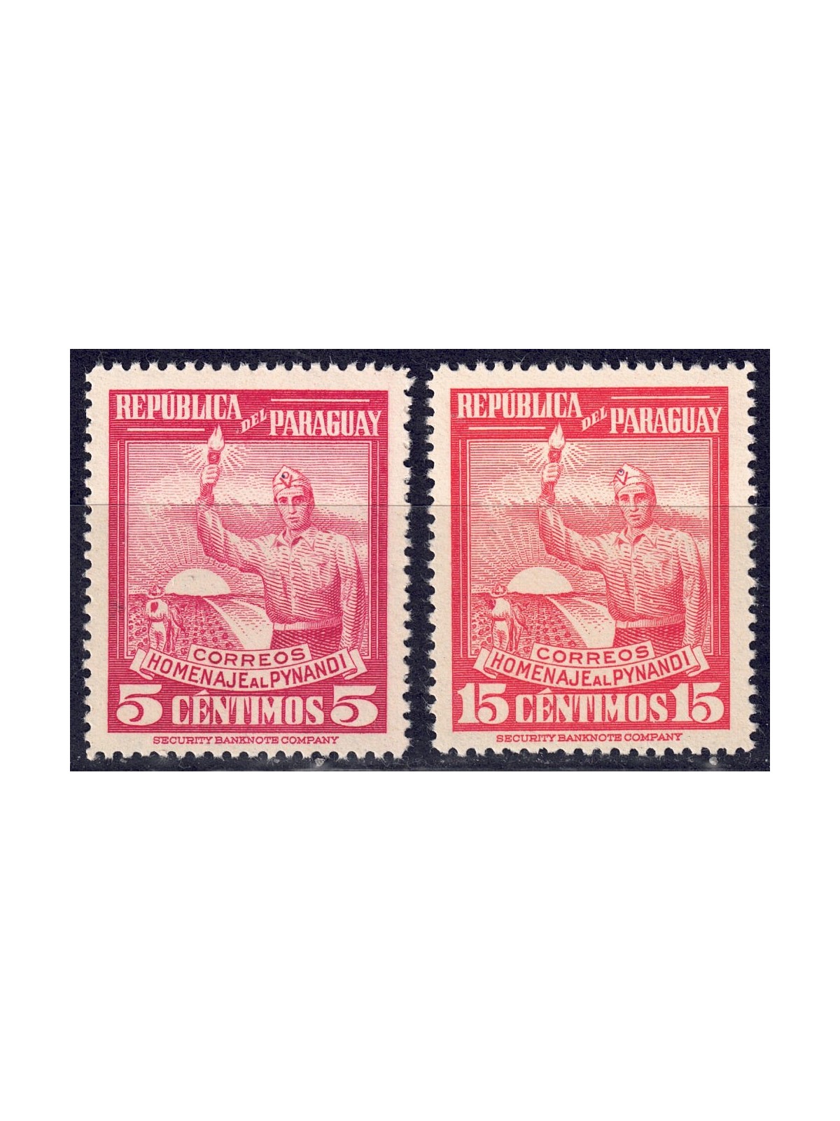 PARAGUAY 1948 Omaggio al Pynandi 2v MNH**