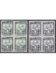 PARAGUAY 1948 Omaggio al Pynandi in quartina (posta aerea) 2v MNH**