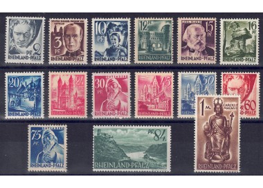 RHINELAND PALATINATE (WESTERN FRENCH) 1947 Views 15v MH*