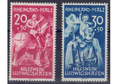 RHINELAND PALATINATE (FRENCH WEST) 1948 Ludvigshafen 2v MNH**