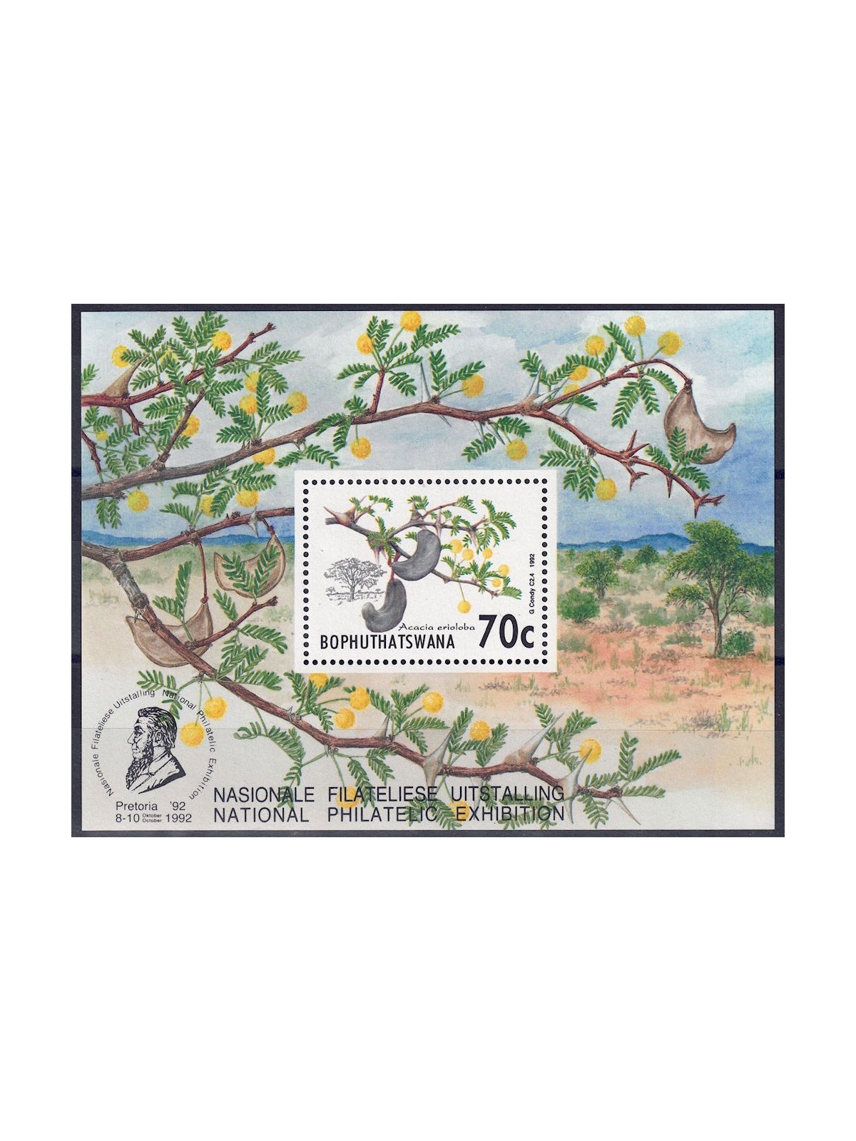 BOPHUTHATSWANA 1992 Flora (acacias) s/s MNH**