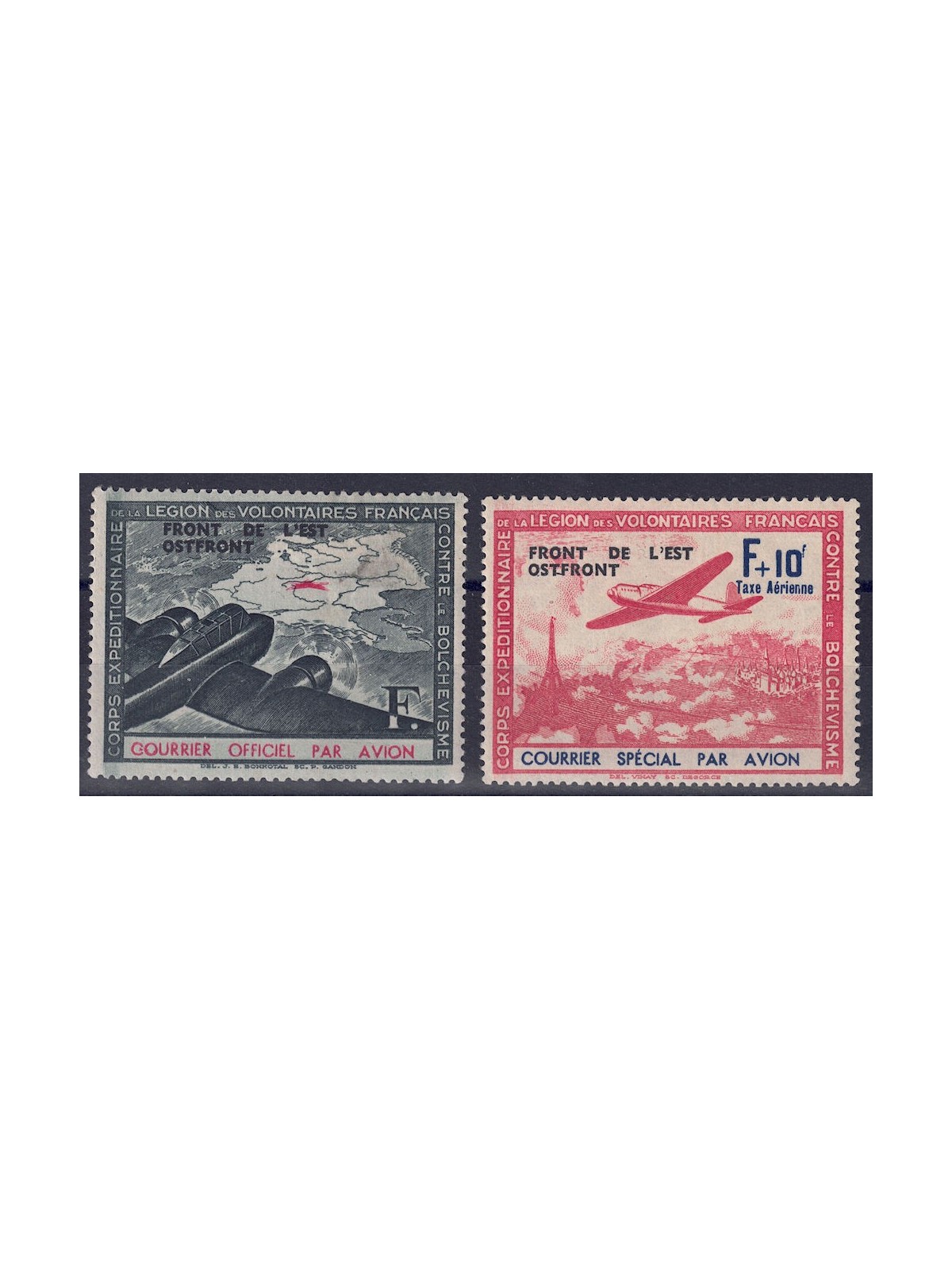 FRANCIA (LEGIONE VOLONTARI FRANCESI) 1942 Front de l'Est 2v MH*