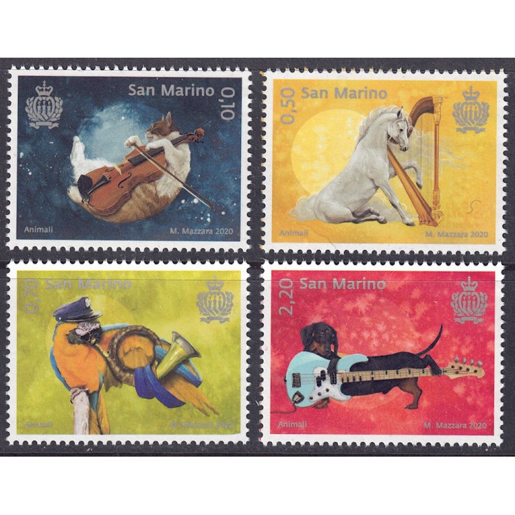 SAN MARINO 2020 Animal musicians 4v MNH**