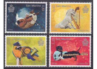 SAN MARINO 2020 Animali musicisti 4v MNH**