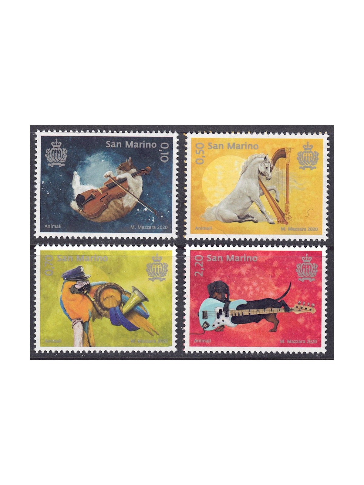 SAN MARINO 2020 Animal musicians 4v MNH**