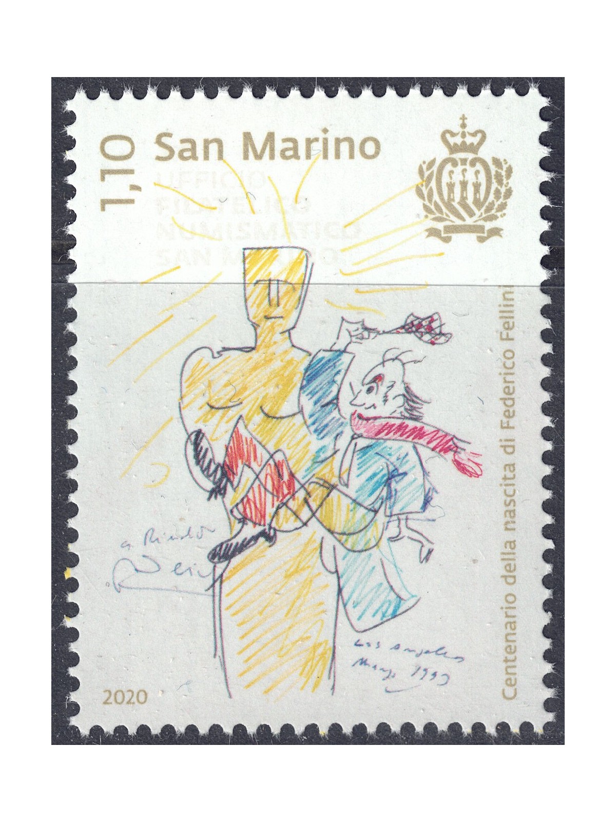 SAN MARINO 2020 Federico Fellini MNH**