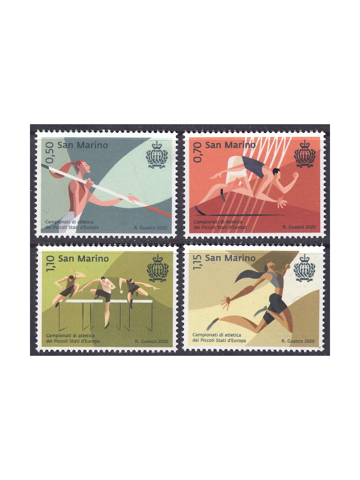 SAN MARINO 2020 Campionati di atletica 4v MNH**