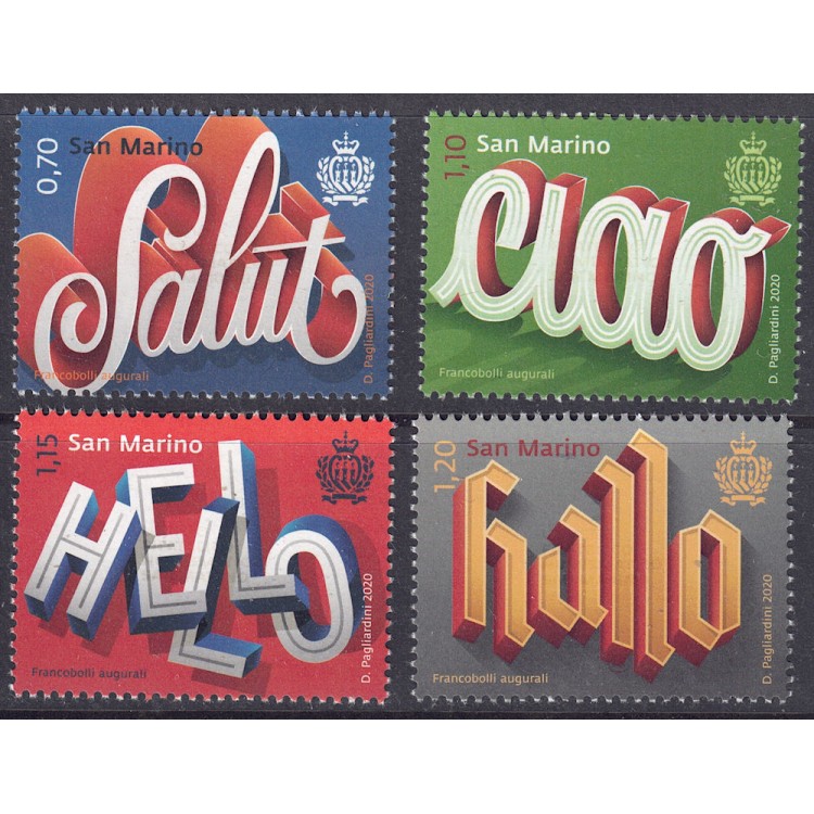 SAN MARINO 2020 Greeting Stamps 4v MNH**