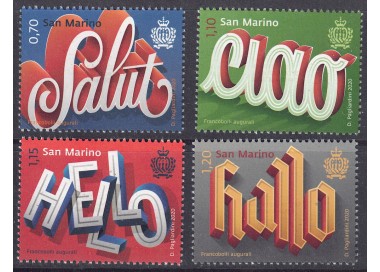 SAN MARINO 2020 Greeting Stamps 4v MNH**