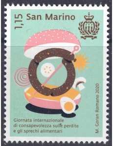 SAN MARINO 2020 Sprechi alimentari MNH**