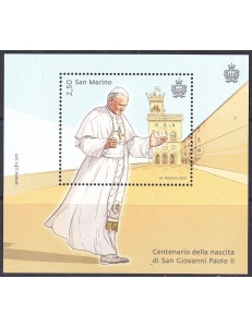 SAN MARINO 2020 Giovanni Paolo II BF MNH**