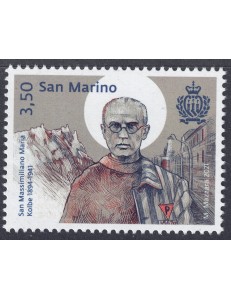 SAN MARINO 2021 San Massimiliano Maria Kolbe MNH**