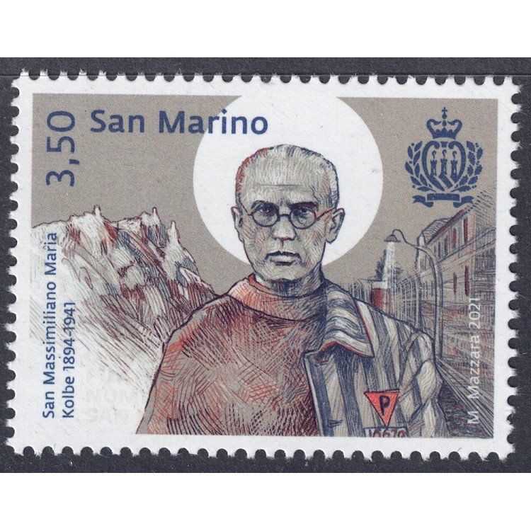 SAN MARINO 2021 San Massimiliano Maria Kolbe MNH**