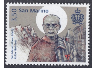 SAN MARINO 2021 San Massimiliano Maria Kolbe MNH**