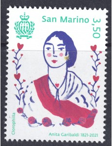SAN MARINO 2021 Anita Garibaldi MNH**