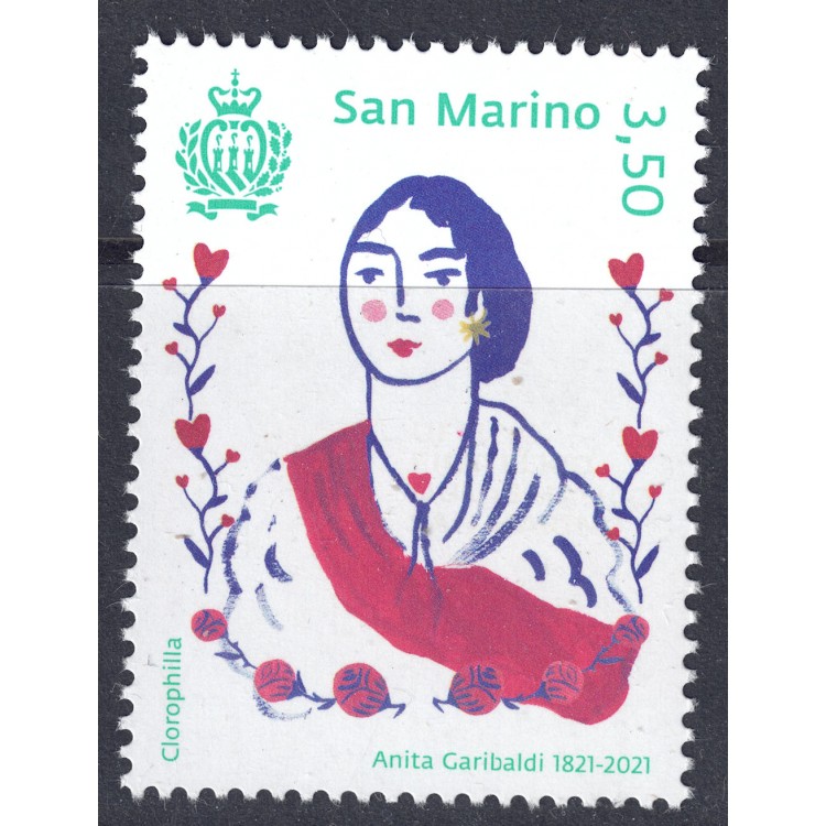 SAN MARINO 2021 Anita Garibaldi MNH**