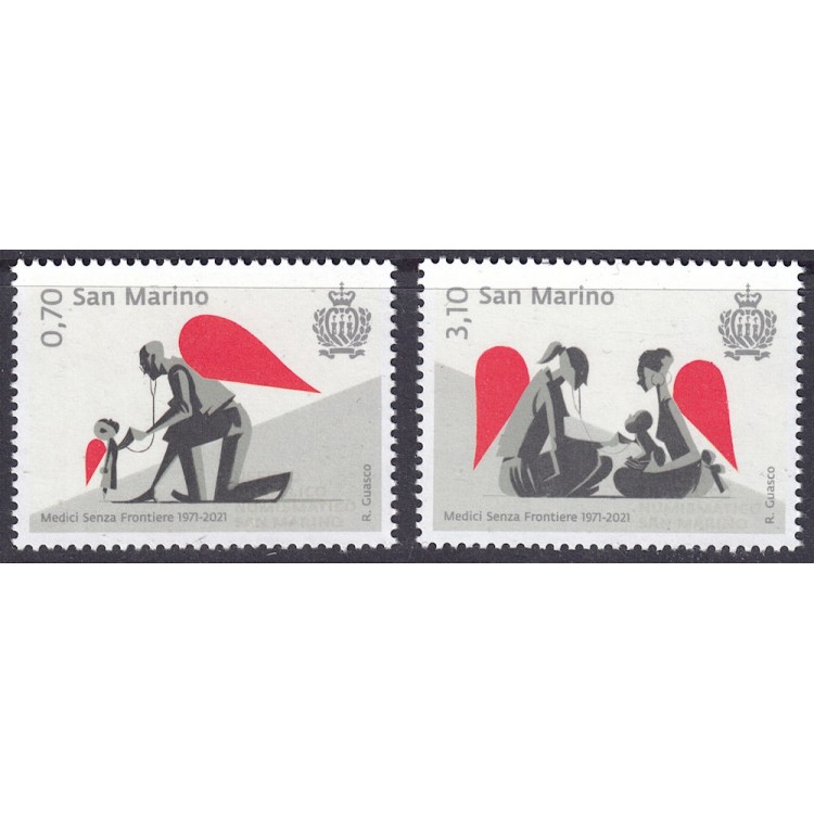 SAN MARINO 2021 Doctors Without Borders 2v MNH**