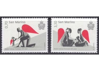 SAN MARINO 2021 Doctors Without Borders 2v MNH**