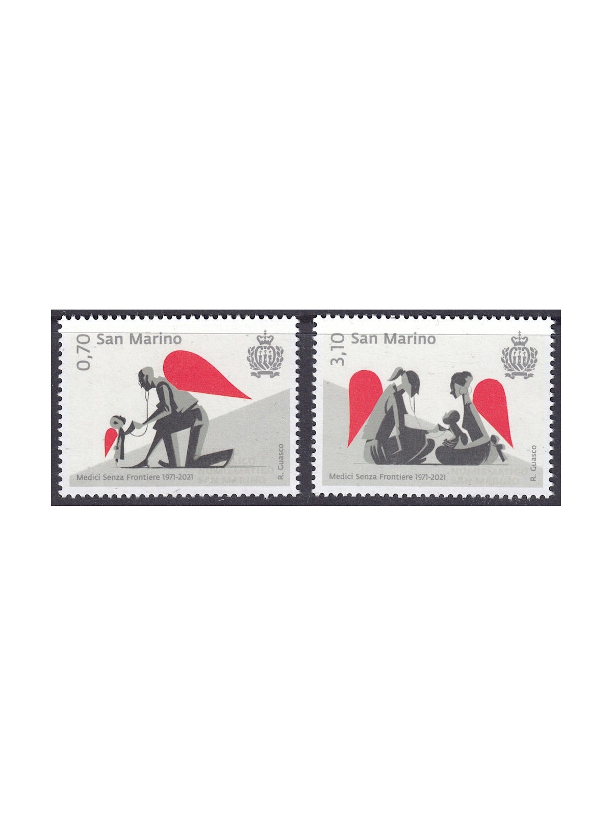 SAN MARINO 2021 Doctors Without Borders 2v MNH**