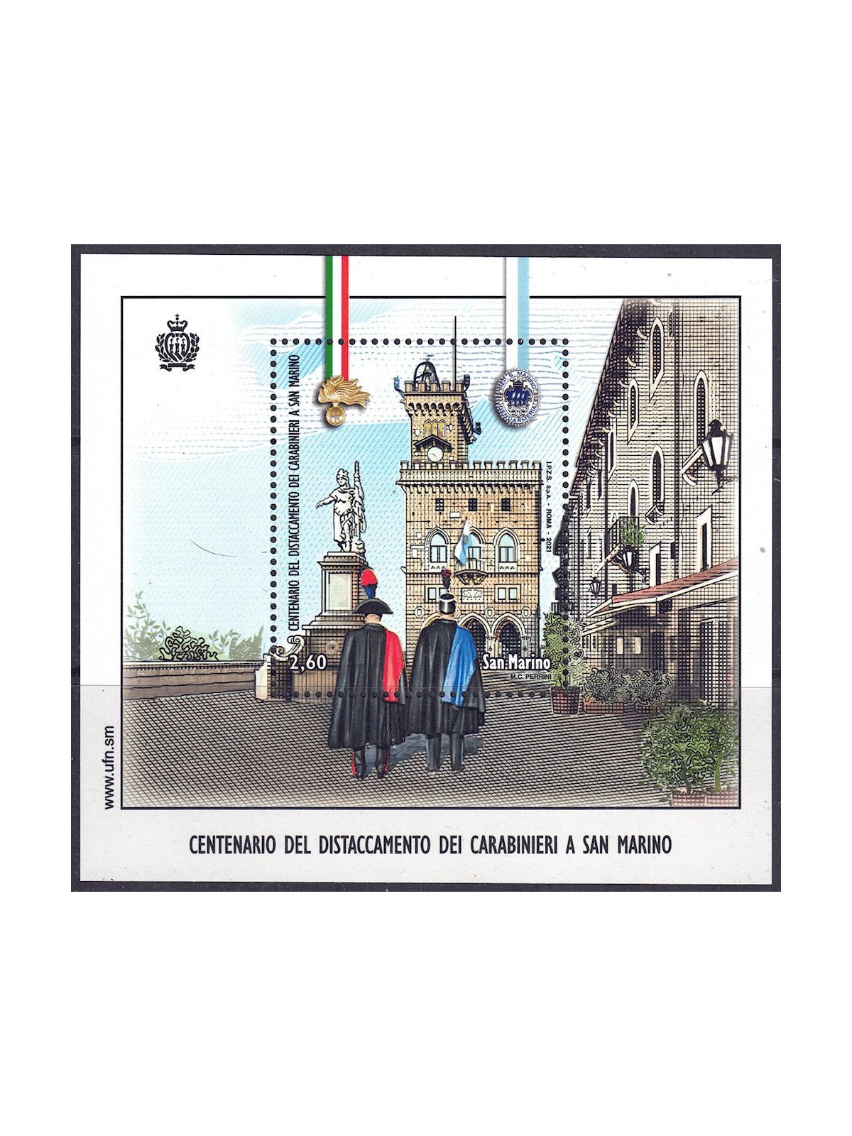 SAN MARINO 2021 Carabinieri Detachment s/s MNH**