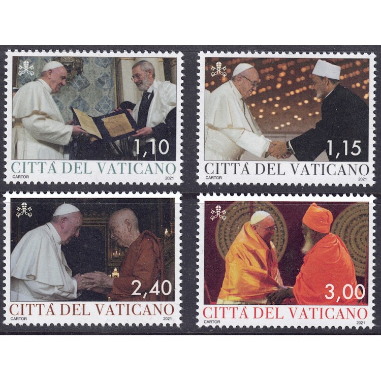 VATICANO 2021 Pontificato di Papa Francesco 4v MNH**