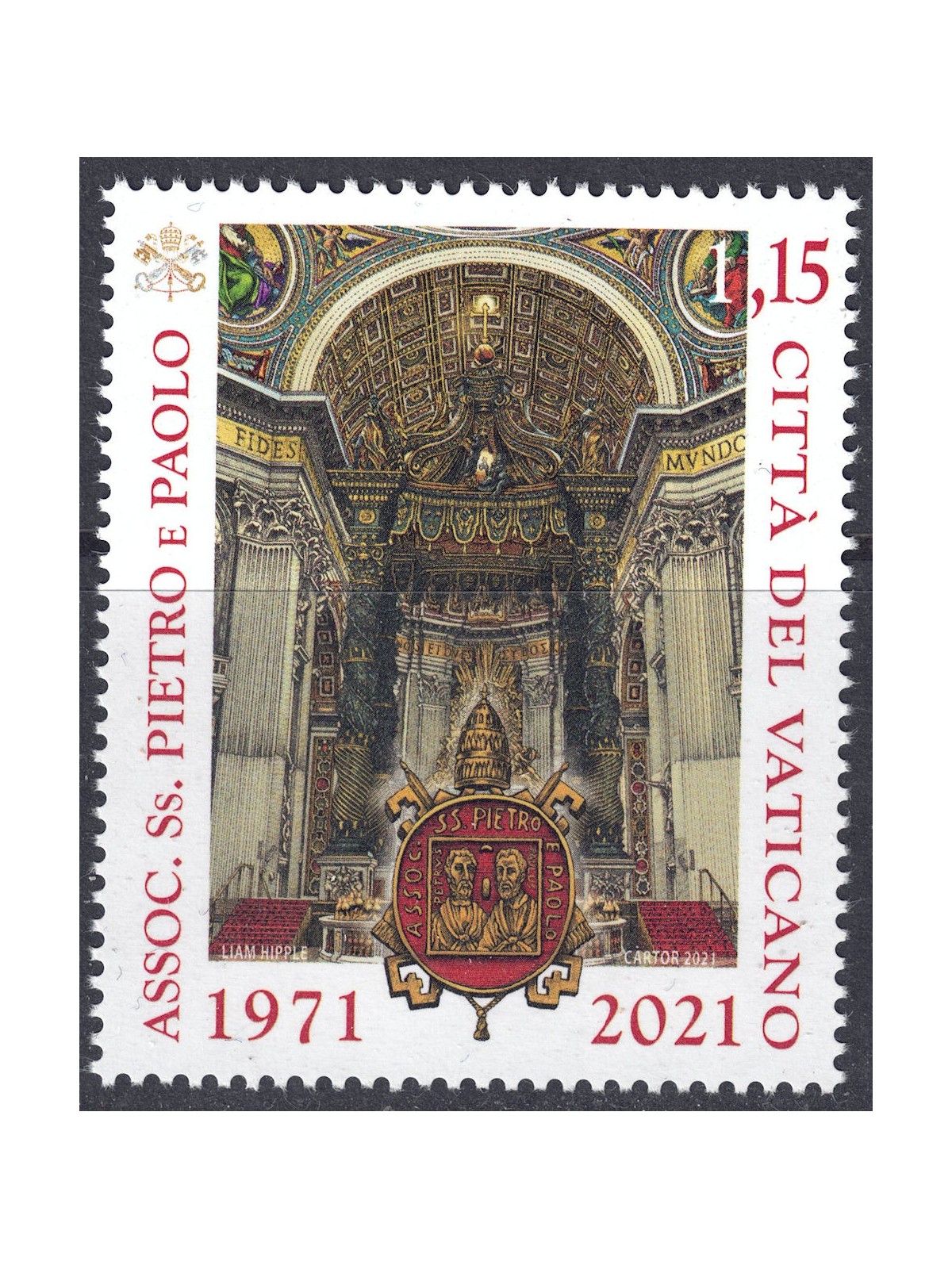 VATICANO 2021 Associazione Santi Pietro e Paolo MNH**