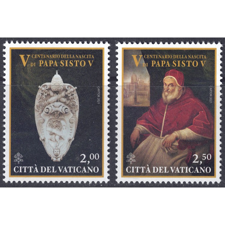 VATICAN 2021 Pope Sixtus V 2v MNH**
