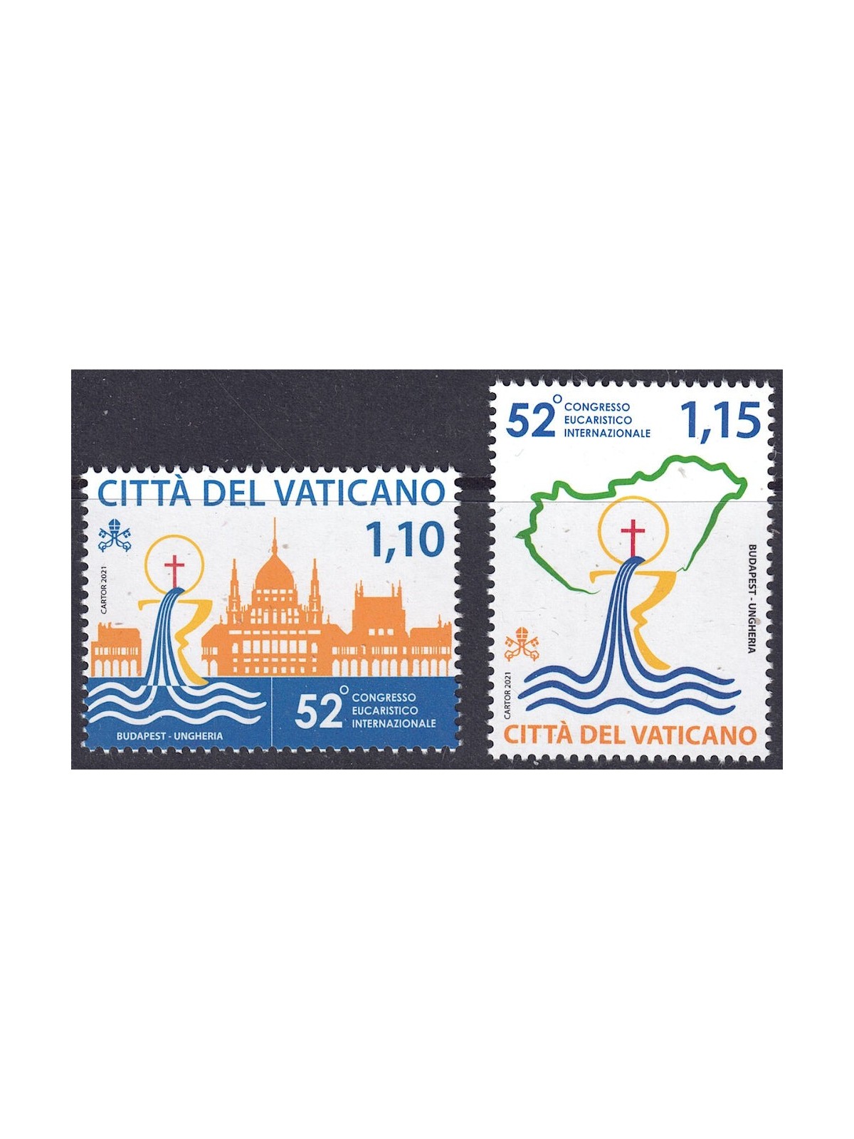 VATICANO 2021 Congresso Eucaristico Internazionale 2v MNH**