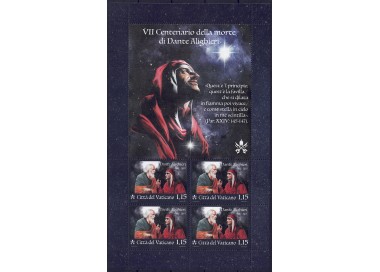 VATICAN 2021 Dante Alighieri m/s MNH**