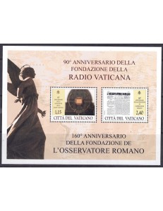VATICANO 2021 Radio Vaticana e Osservatore Romano BF MNH**