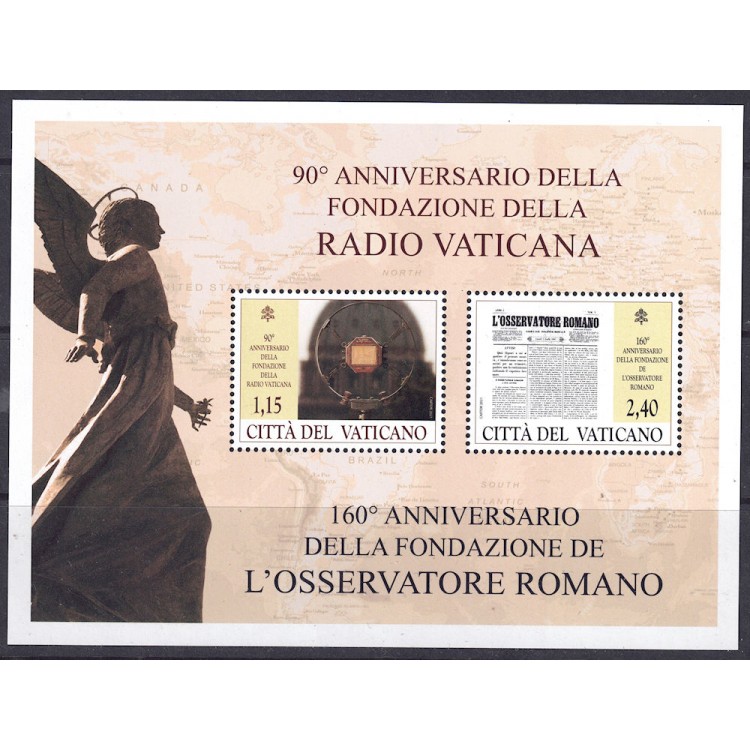 VATICAN 2021 Vatican Radio and Osservatore Romano s/s MNH**