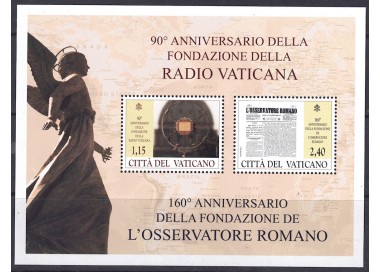 VATICAN 2021 Vatican Radio and Osservatore Romano s/s MNH**