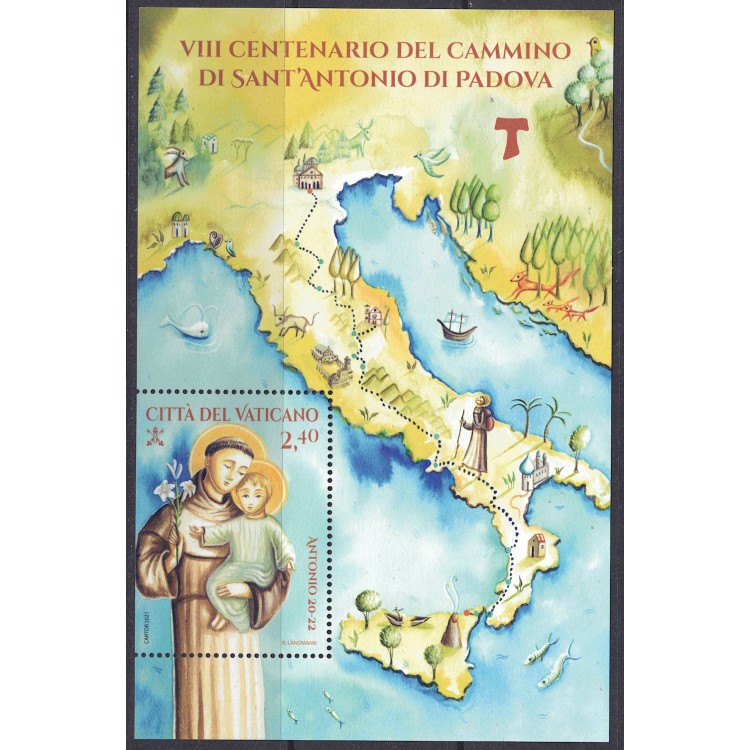 VATICAN 2021 Walk of St. Anthony s/s MNH**
