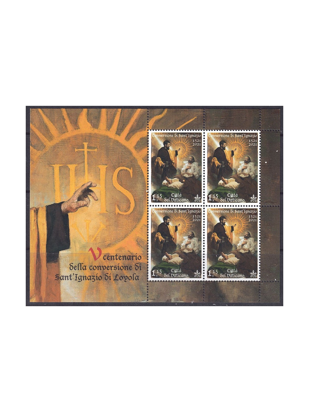 VATICAN 2021 Saint Ignatius of Loyola m/s MNH**