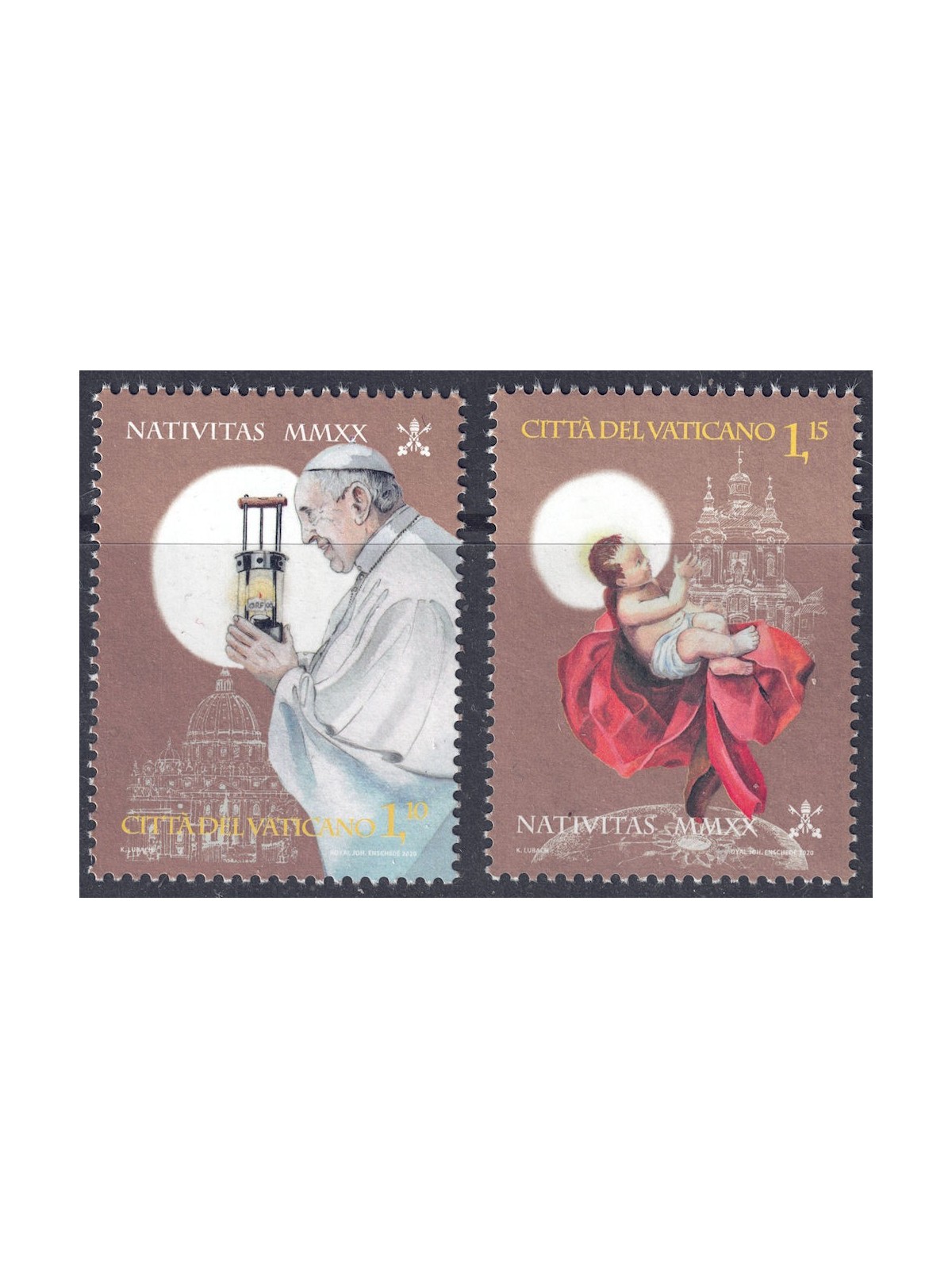 VATICAN 2020 Christmas 2v MNH**