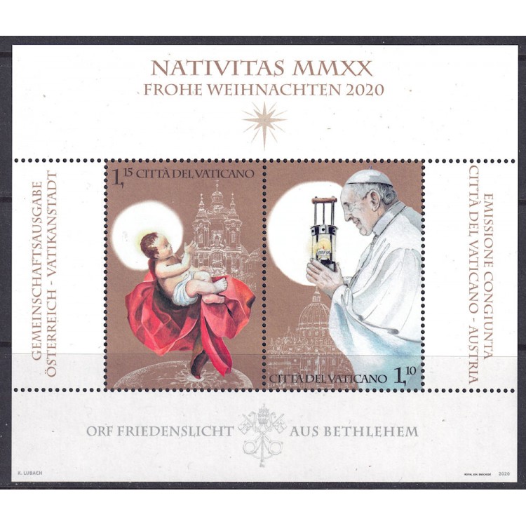 VATICAN 2020 Christmas s/s MNH**