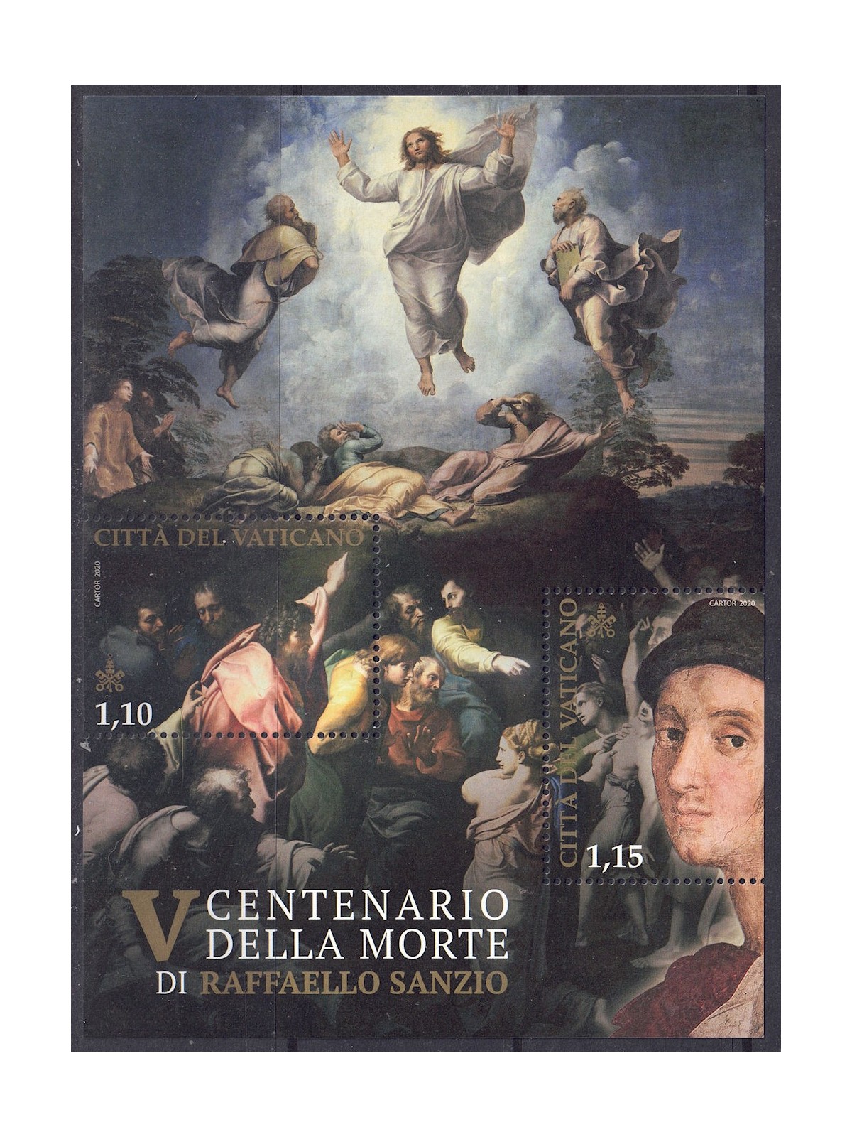 VATICAN 2020 Raffaello Sanzio s/s MNH**