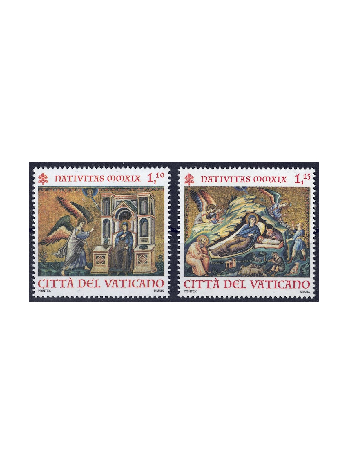 VATICAN 2019 Christmas 2v MNH**
