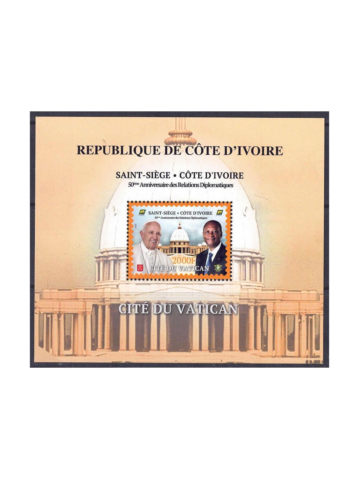 IVORY COAST 2020 Diplomatic Relations s/s MNH**