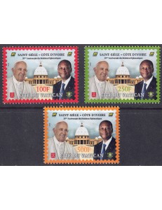 IVORY COAST 2020 Diplomatic relations 3v MNH**