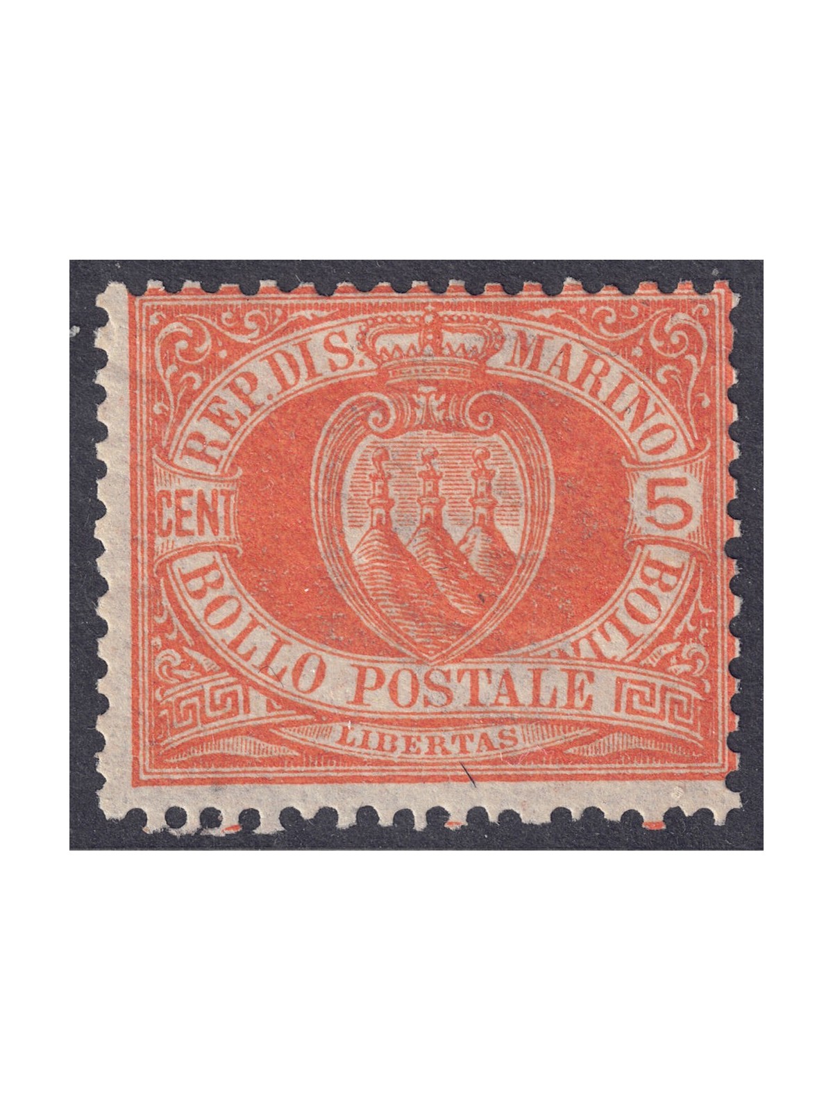 SAN MARINO 1877-90 5c orange MNH** ©