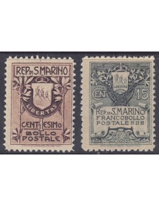SAN MARINO 1910 Stemma 2v MNH** ©