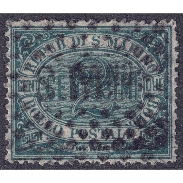 SAN MARINO 1877-90 2c verde us