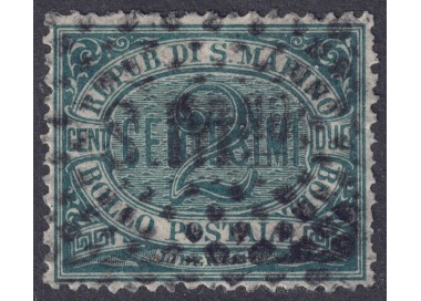 SAN MARINO 1877-90 2c verde us